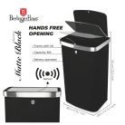Berlinger Haus Matte Black Collection Szenzor érzékelős kuka 60 L BH-9795 