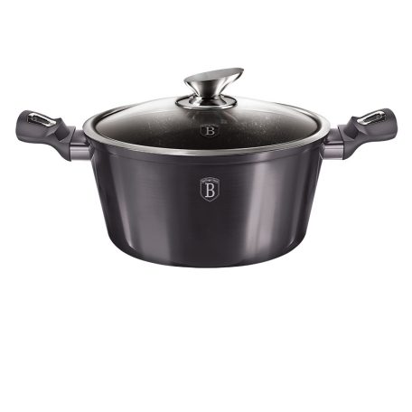 Berlinger Haus Metallic Carbon Collection lábas fedővel 30 cm BH-6924 