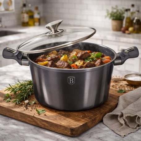 Berlinger Haus Metallic Carbon Collection lábas fedővel 30 cm BH-6924 