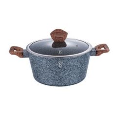   Berlinger Haus Forest Line magas lábas kő hatású márvány bevonattal, fedővel, 24 cm BH-1197