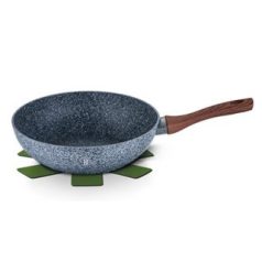   Berlinger Haus Forest Line wok kő hatású márvány bevonattal, fa mintázatú nyéllel BH-1204N