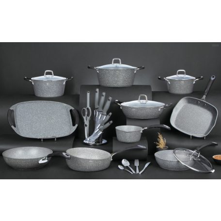 Berlinger Haus Stone Touch Line Collection grill serpenyő 28 cm BH-1163N 