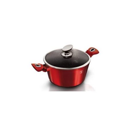 Berlinger Haus Metallic Burgundy Line magas lábas márvány bevonattal, fedővel, 20 cm BH-1257N