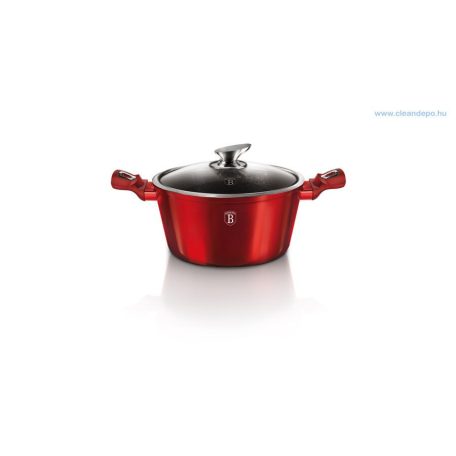 Berlinger Haus Metallic Burgundy Line magas lábas márvány bevonattal, fedővel, 20 cm BH-1257N
