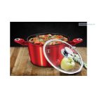 Berlinger Haus Metallic Burgundy Line magas lábas márvány bevonattal, fedővel, 20 cm BH-1257N