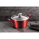 Berlinger Haus Metallic Burgundy Line magas lábas márvány bevonattal, fedővel, 24 cm BH-1258N