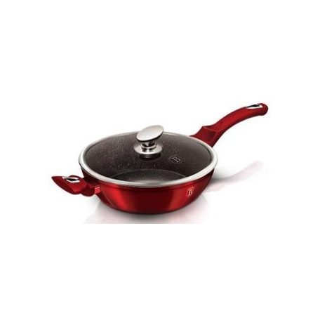 Berlinger Haus Metaliic Burgundy Line Collection  mély serpenyő márvány bevonattal, fedővel 32 cm BH-1261N