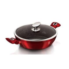   Berlinger Haus Metallic Burgundy Line lábas márvány bevonattal, fedővel, 24 cm BH-1262N