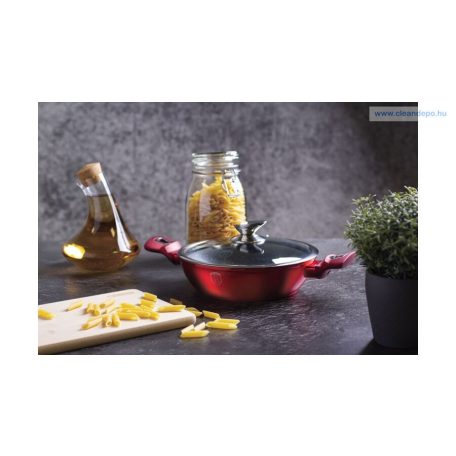 Berlinger Haus Metallic Burgundy Line lábas márvány bevonattal, fedővel, 24 cm BH-1262N