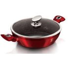 Berlinger Haus MetallicBurgundy Line lábas márvány bevonattal, fedővel, 32 cm BH-1264N