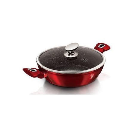 Berlinger Haus MetallicBurgundy Line lábas márvány bevonattal, fedővel, 32 cm BH-1264N