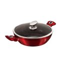 Berlinger Haus MetallicBurgundy Line lábas márvány bevonattal, fedővel, 32 cm BH-1264N