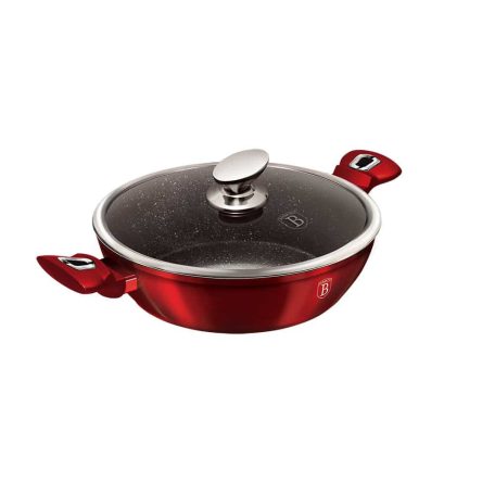 Berlinger Haus MetallicBurgundy Line lábas márvány bevonattal, fedővel, 32 cm BH-1264N