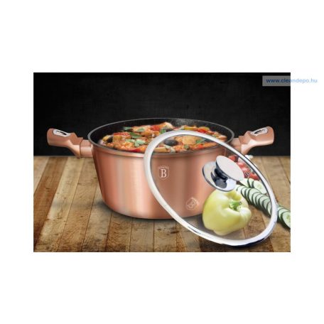 Berlinger Haus Metallic Line magas lábas márvány bevonattal, fedővel  20 cm BH-1514N