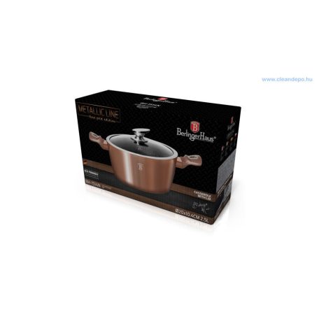 Berlinger Haus Metallic Line magas lábas márvány bevonattal, fedővel  20 cm BH-1514N