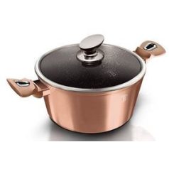   Berlinger Haus Metallic Rosegold Line magas lábas márvány bevonattal, fedővel, 28 cm BH-1516N