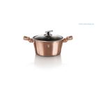 Berlinger Haus Metallic Rosegold Line magas lábas márvány bevonattal, fedővel, 28 cm BH-1516N
