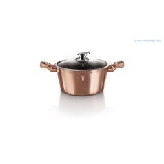   Berlinger Haus Metallic Rosegold Line magas lábas márvány bevonattal, fedővel, 28 cm BH-1516N