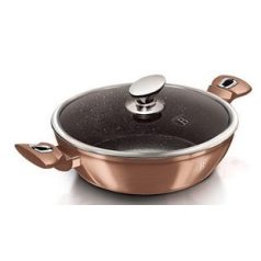   Berlinger Haus Metallic Rosegold Line lábas márvány bevonattal, fedővel, 28 cm BH-1519N