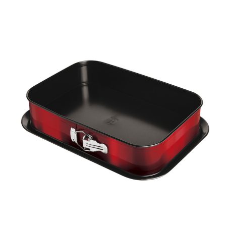 Berlinger Haus Metallic Burgundy Line kapcsos szögletes tortaforma titán bevonattal, alátéttel BH-1545