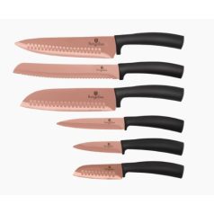   Berlinger Haus 6 db-os rozsdamentes acél késkészlet titán bevonattal, fekete rosegold BH-2611