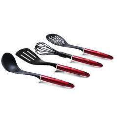   Berlinger Haus Metallic Line 4 részes nylon konyhai eszköz készlet, burgundy fekete BH-6235