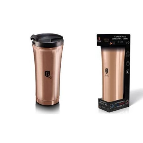 BH  Rosegold Line rozsdamentes acél kávés bögre, 500 ml, rosegold metál BH-6488