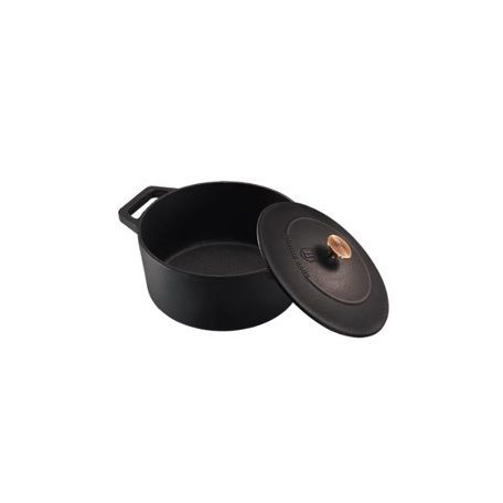Berlinger Haus Black Rose Collection öntöttvas magas lábas fedővel, 20 cm