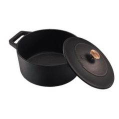   Berlinger Haus Black Rose Collection öntöttvas magas lábas fedővel, 24 cm BH-6492