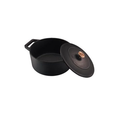 Berlinger Haus Black Rose Collection öntöttvas magas lábas fedővel, 24 cm BH-6492