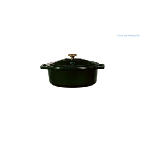 Berlinger Haus Emerald Collection öntöttvas ovális sütőedény fedővel  30 cm BH-6505