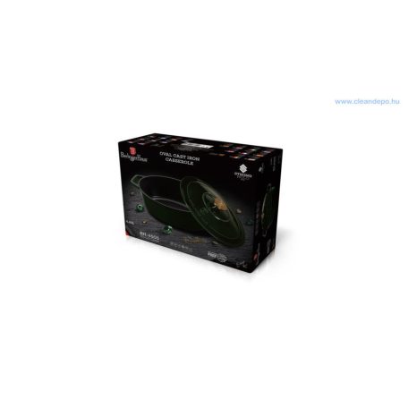 Berlinger Haus Emerald Collection öntöttvas ovális sütőedény fedővel  30 cm BH-6505