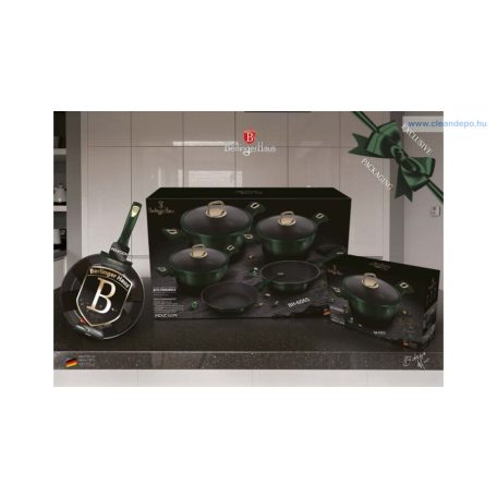 Berlinger Haus Emerald Collection öntöttvas ovális sütőedény fedővel  30 cm BH-6505