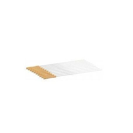 Nyárs 10Db Króm+Fa 30Cm