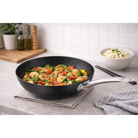 Korkmaz Wok Nero 28 x 8,3 cm  A2836 