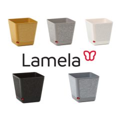   Lamela Kora Műanyag Szögletes Kaspó textil bevonattal 18x18 cm 