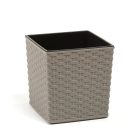 Lamela Juka Eco Rattan hatású  Virágtartó Kaspó  19x19 cm 826