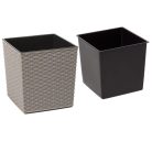 Lamela Juka Eco Rattan hatású  Virágtartó Kaspó  19x19 cm 826