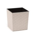 Lamela Juka Eco Rattan hatású  Virágtartó Kaspó  19x19 cm 826
