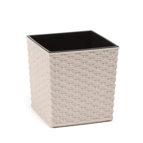 Lamela Juka Eco Rattan hatású  Virágtartó Kaspó  19x19 cm 826