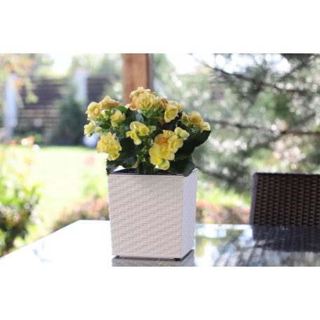 Lamela Juka Eco Rattan hatású  Virágtartó Kaspó  19x19 cm 826