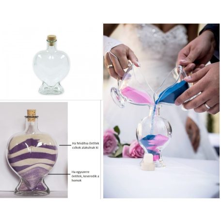 Palack Szív T. + Dugó 0,5L.