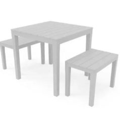 Papua kerti bútor  szett fehér színben 