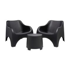 Cloud kerti bútor szett antracit 2 fotel + 1 asztal