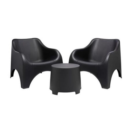 Cloud kerti bútor szett antracit 2 fotel + 1 asztal