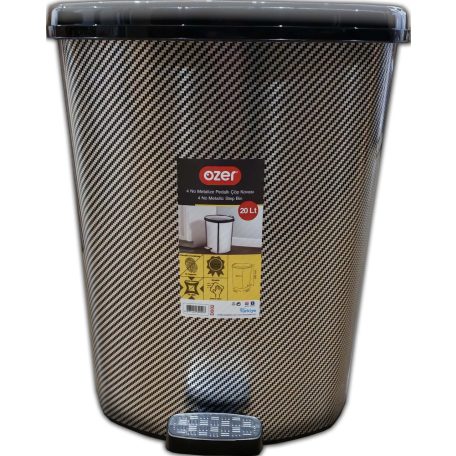Metallic  pedálos szemetes 20 literes D002
