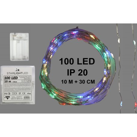 432107 ELEMES FŰZÉR 10M,100LED SZÍN