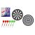 Darts Tábla Flock+Met+6Tű