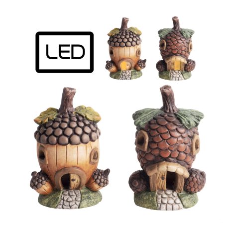 Kerámia Makk  Házikó+Led 158505