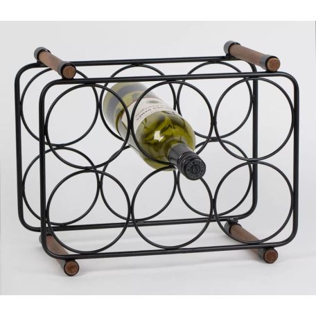 Fém+Fa Bortartó 6R Fekete 448251